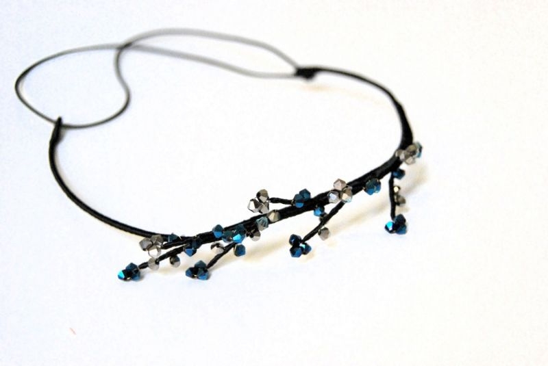 Tocado Coralina Plata-Azul